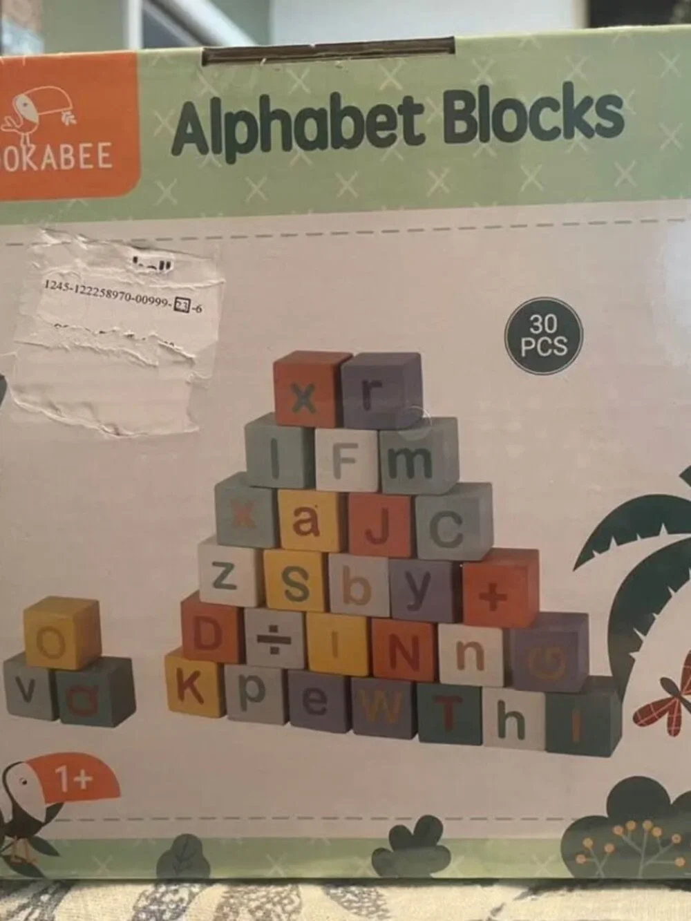 Alphabet Blocks Wood Wooden NEW Christmas Gift Toddler Baby Kids Childs Toy Read